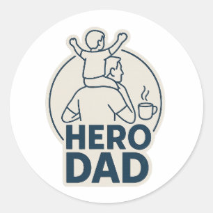 Hero Dad Minimalist Father's Day Sticker