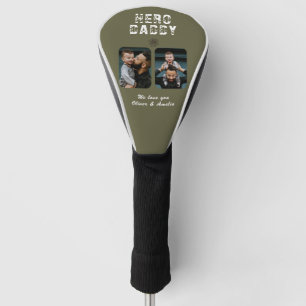 Hero Daddy Father`s Day 2 Photo Collage Golf Head Cover