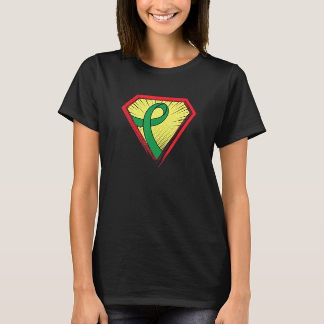 Hero Depression Awareness Supporter Ribbon T-Shirt (Front)