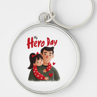 Hero Father's Day Keychain