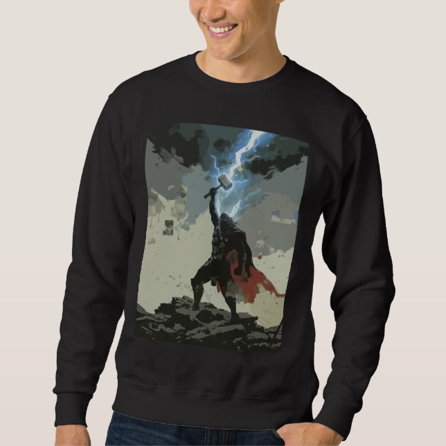 Hero - God of thunder Norse myth Sweatshirt (Front)