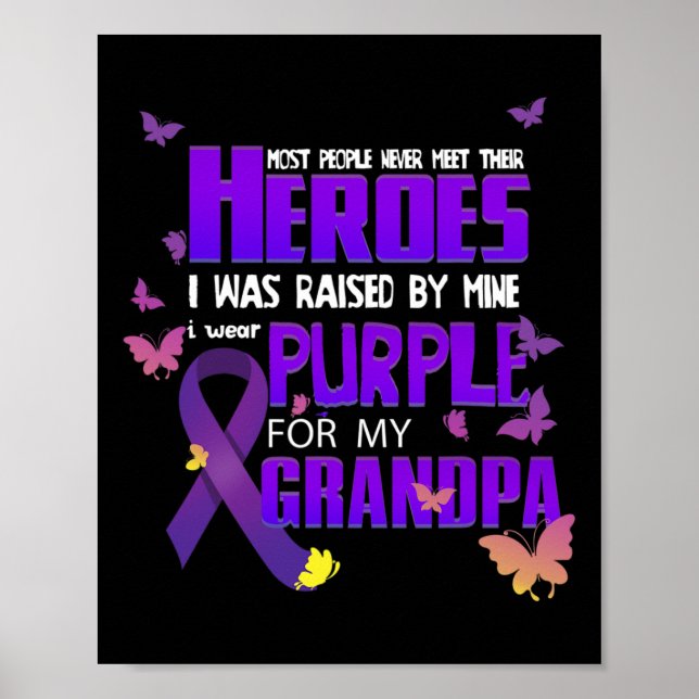 Hero Grandpa Purple November Pancreatic Cancer Awa Poster (Front)