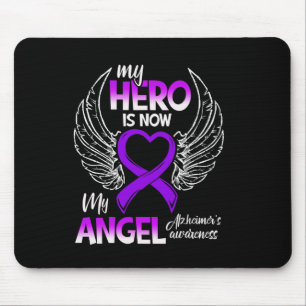 Hero Is Now My Angel Alzheimerheimer's Awareness 1 Mouse Pad