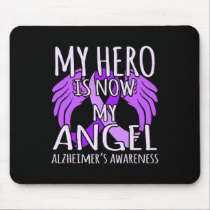 Hero Is Now My Angel Heimerheimer's Awareness Purp Mouse Pad