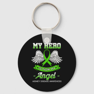 Hero Is Now My Angel Kidney Disease Transplant Gif Key Ring