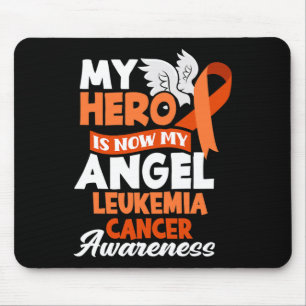 Hero Is Now My Angel Support Leukaemia Cancer Awar Mouse Pad