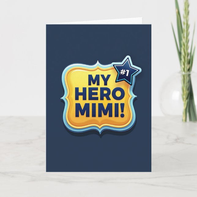 Hero Mimi Emblem Mothers Day Card (Front)