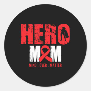 Hero Mum- Sickle Cell Anaemia Awareness Supporter Classic Round Sticker