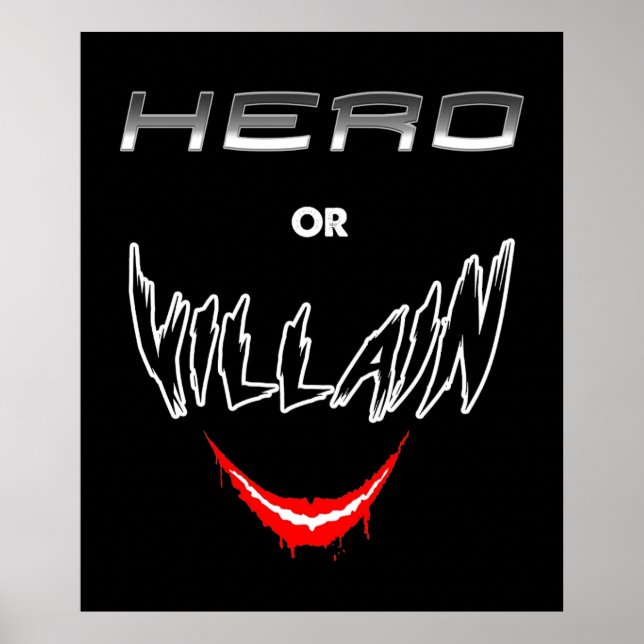 Hero Or Villain Poster (Front)