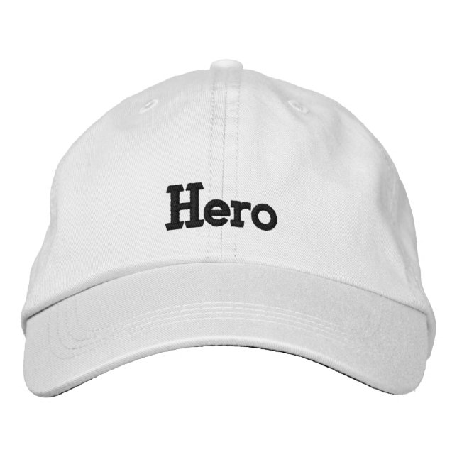 Hero Printed Text Embroidered Baseball Cap  (Front)