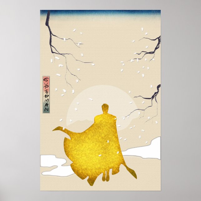 Hero, Retro Vintage Japanese Art Poster (Front)