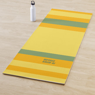 Hero Stripes Horizontal Lines Orange Yellow Green Yoga Mat