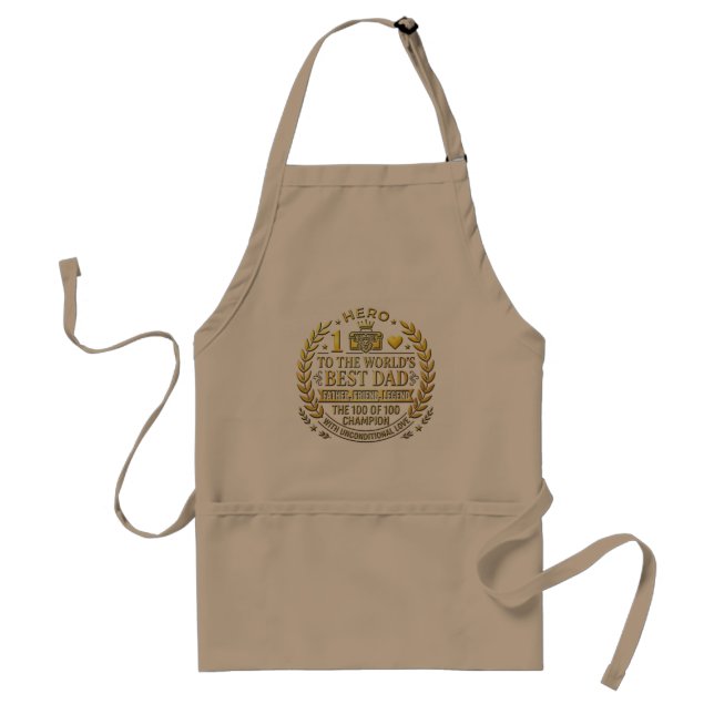 Hero to the World's Best Dad / Delantal Estándar Standard Apron (Front)