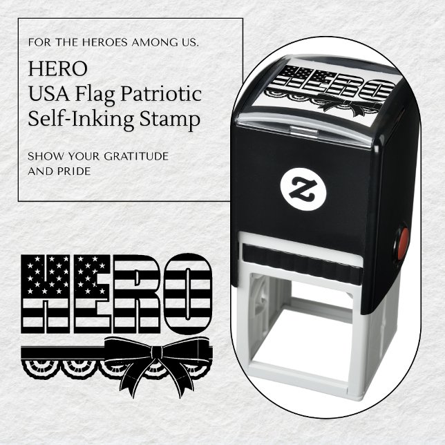 HERO USA Flag Patriotic Self-Inking Stamp (HERO USA Flag Patriotic Self-Inking Stamp)