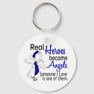 Heroes Become Angels ALS Key Ring