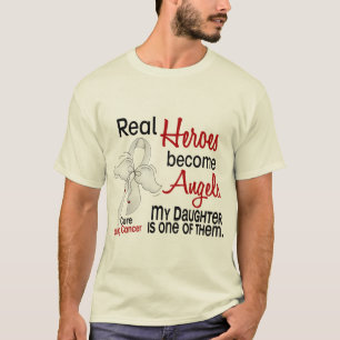 Heroes Become Angels Daughter Lung Cancer T-Shirt
