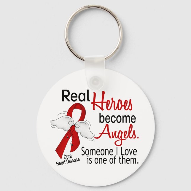 Heroes Become Angels Heart Disease Key Ring (Front)