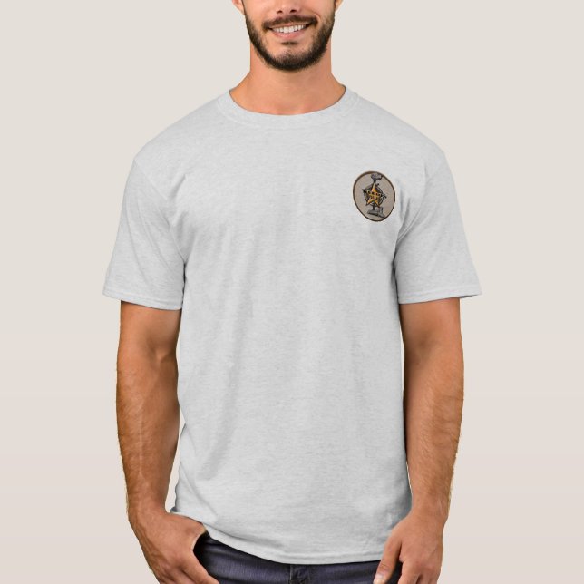 Heroes Fallen Studios Logo With Graphic on back T-Shirt (Front)
