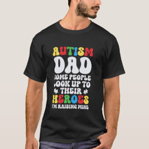 Heroes Father Son Family Autistic Kids Autism Awar T-Shirt