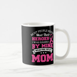 Heroes I Wear Pink For My Mum - Breast Cancer Awar Coffee Mug