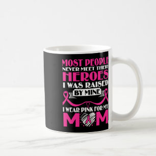 Heroes I Wear Pink For My Mum Breast Cancer Awaren Coffee Mug