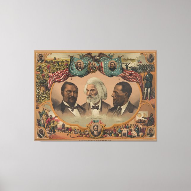 Heroes of the Coloured Race 1881 Frederick Douglas Canvas Print (Front)