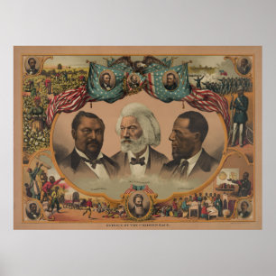 Heroes of the Coloured Race 1881 Frederick Poster