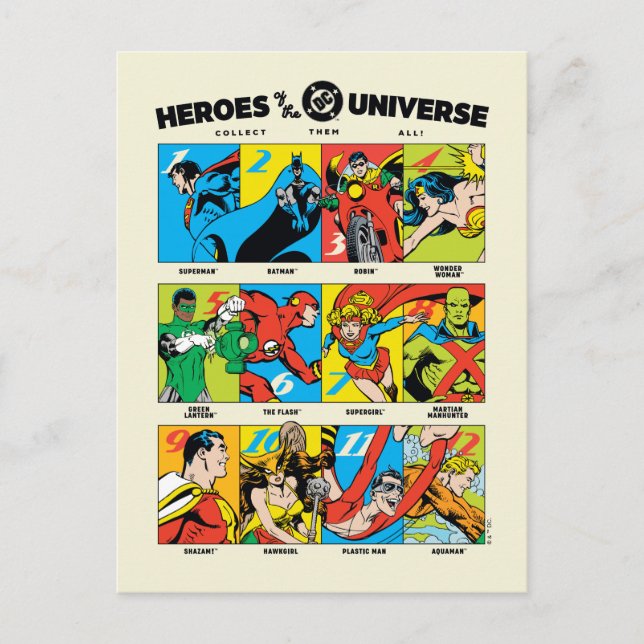 Heroes of the DC™ Universe Postcard (Front)