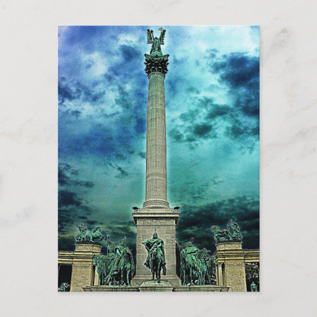 Heroes Square Column, Budapest(2) Postcard (Front)