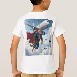 Heroic Cat Saves Airplane - Epic Aviation Animal R T-Shirt