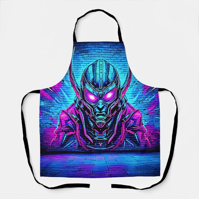 Heroic Cyberpunk Vibe Apron (Front)