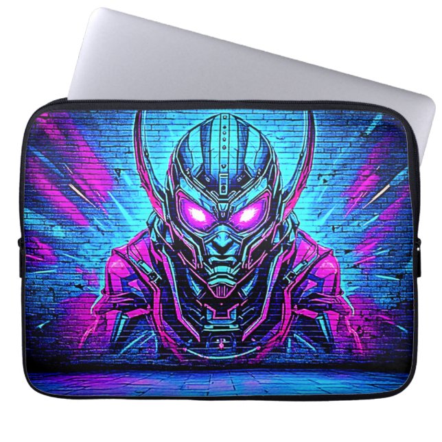 Heroic Cyberpunk Vibe Laptop Sleeve (Front)