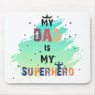 Heroic Dad Vibes Square Mouse Pad