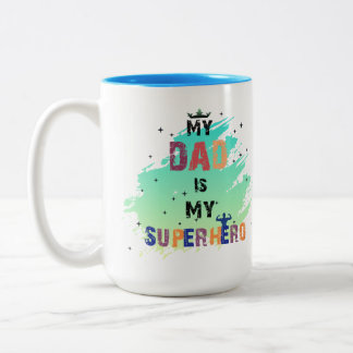 Heroic Dad Vibes Two-Tone Coffee Mug