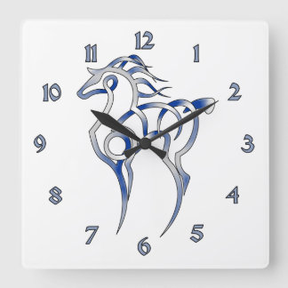 Heroic Horse Square Wall Clock