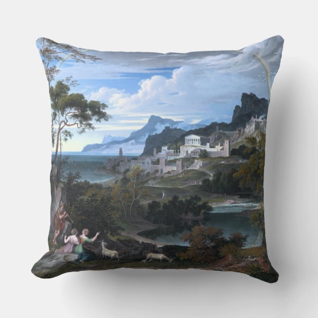 Heroic Landscape with Rainbow Cushion (Front)