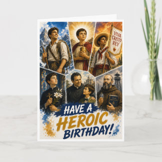Heroic Saints Birthday Card