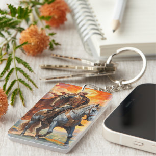 Heroic Trump Warrior in Golden Armour Key Ring