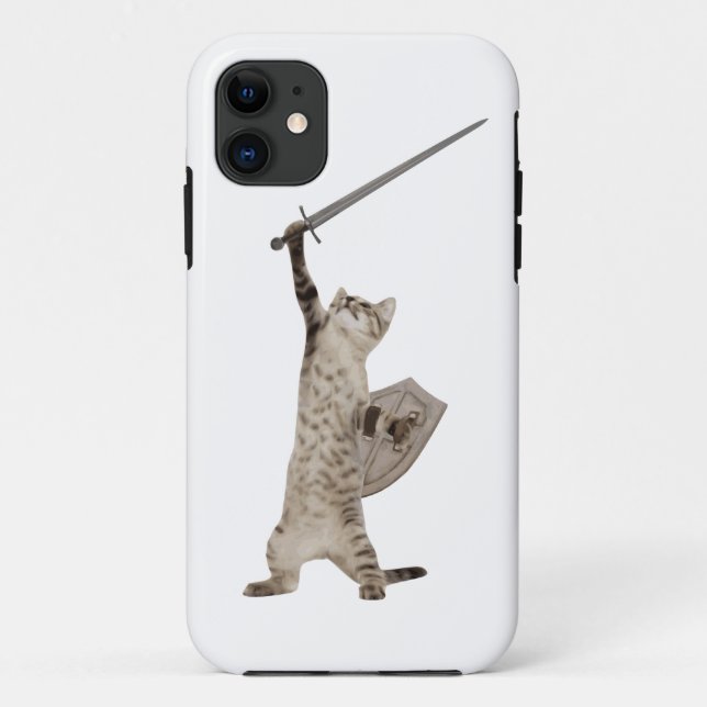 Heroic Warrior Knight Cat Case-Mate iPhone Case (Back)