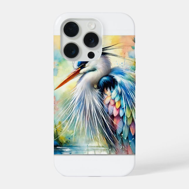 Heron 170624AREF113 - Watercolor iPhone Case (Back)