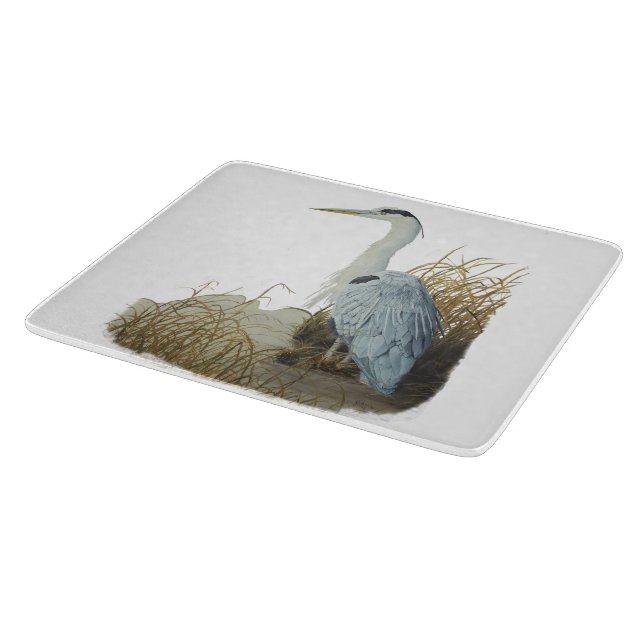 Heron At Marsh Edge Cutting Board (Corner)