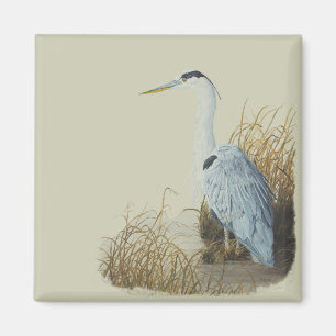 Heron At Marsh Edge Magnet