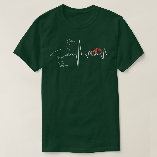 Heron Birds Heartbeat Love For Heron  T-Shirt (Design Front)