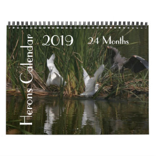 Heron Birds Wildlife Animals 2019 Calendar