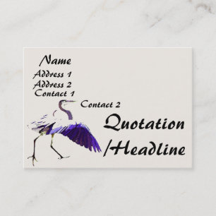 Heron Birds Wildlife Animals Business Card