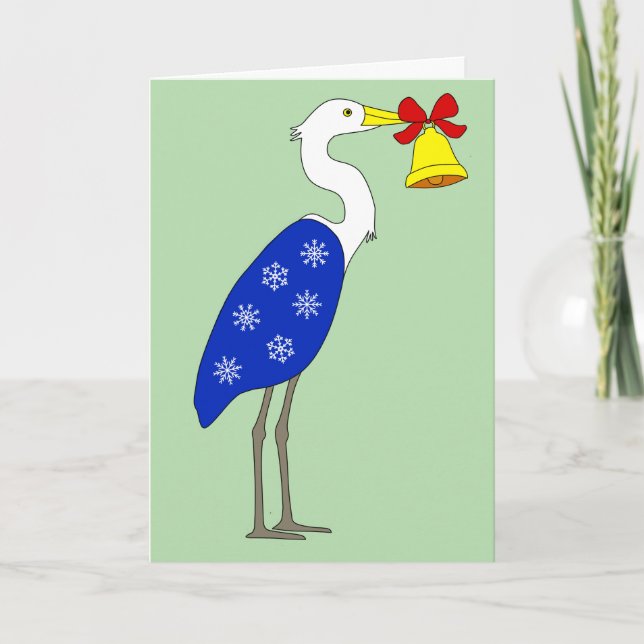 Heron Christmas Card (Front)