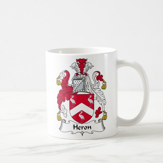 Heron Family Crest Coffee Mug (Right)