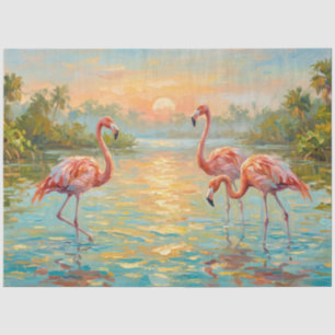 Heron Flying Over Ocean Decoupage Tissue Paper