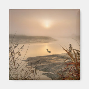 Heron Heaven - Landscape on the Lake Magnet