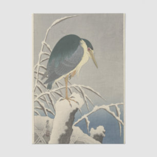 Heron in Snow by Ohara Koson Tissue Paper
